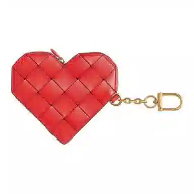 Tory Burch Kira Heart Keychain Bag Red