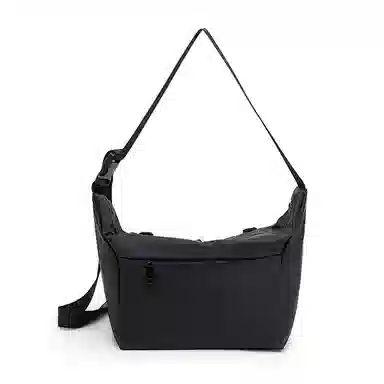 老人头 轻便百搭 织物 单肩包 男款 黑色