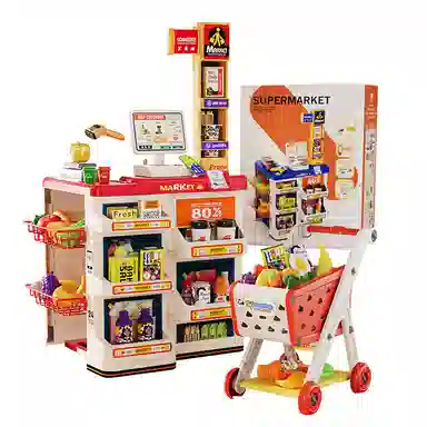 益米 过家家山姆超市购物台 收银机 早教益智玩具