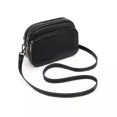 老人头 时尚单肩包 牛皮革拼合成革 斜挎包 常规 女款 多色