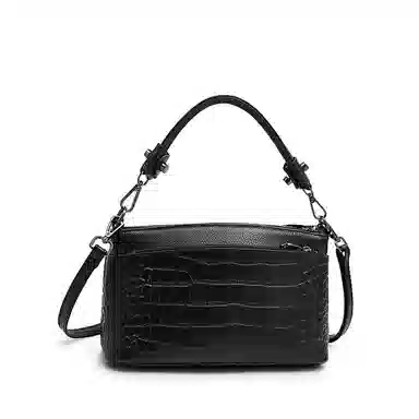 老人头 质感 牛皮 腋下斜挎包 常规 男款 灰色/黑色