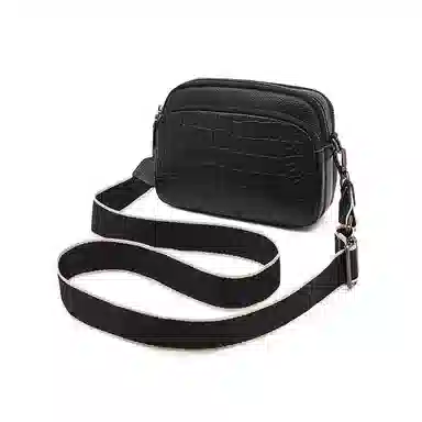 老人头 时尚单肩包 牛皮革拼合成革 斜挎包 常规 女款 多色