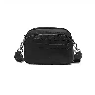 老人头 时尚单肩包 牛皮革拼合成革 斜挎包 常规 女款 多色