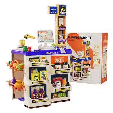 益米 过家家山姆超市购物台 收银机 早教益智玩具