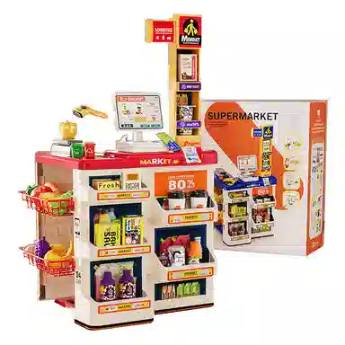 益米 过家家山姆超市购物台 收银机 早教益智玩具