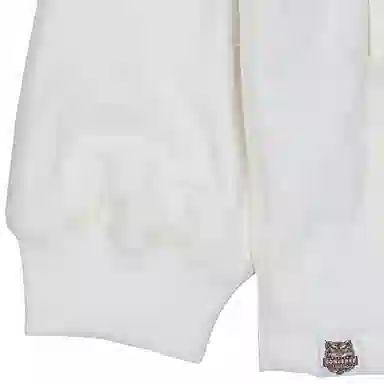 Converse Logo Print Jacket Cream White