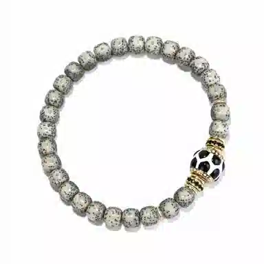 钰澜文玩 青花 珐琅彩寿珠搭配款#好运 星月菩提 手串 男女同款情侣款