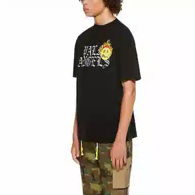 Palm Angels SS21 Burning Smiley Logo T-Shirt Black