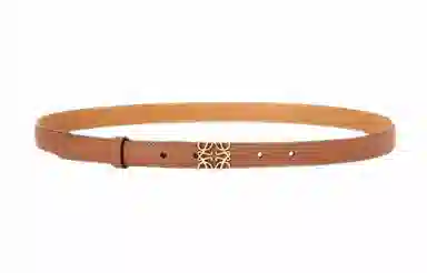 LOEWE Pebble Calfskin Belt Brown