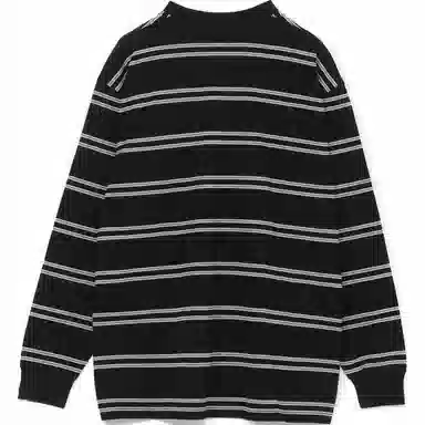 A BATHING APE Logo Stripe Long Sleeve T-Shirt