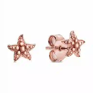 Pandora 925 Silver Rose Gold Earrings