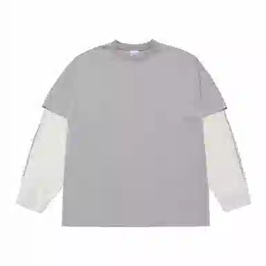 acme de la vie ADLV FW24 Back Logo Crewneck Long Sleeve Tee Gray