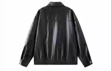 王者荣耀 马可波罗款 美式复古基础简约字母印花宽松纯色舒适皮衣 男女同款