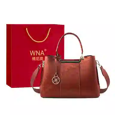 维尼奥 新中式提花刺绣国风时尚百搭气质精致 合成革 单肩斜挎手提包 女款 红色