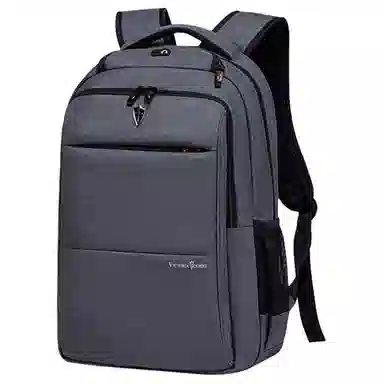 维多利亚旅行者 大容量笔记本电脑轻便商务时尚简约休闲户外通勤出行出差减负耐用日常纯色防泼水 尼龙 双肩包 男款 灰色/黑色