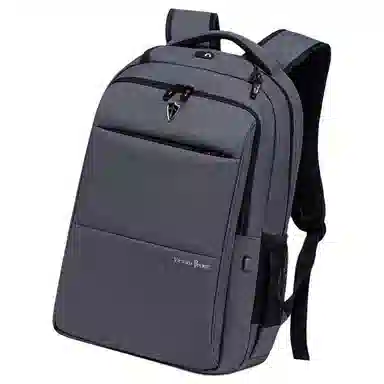 维多利亚旅行者 大容量笔记本电脑轻便商务时尚简约休闲户外通勤出行出差减负耐用日常纯色防泼水 尼龙 双肩包 男款 灰色/黑色