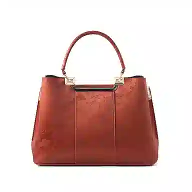 维尼奥 新中式提花刺绣国风时尚百搭气质精致 合成革 单肩斜挎手提包 女款 红色