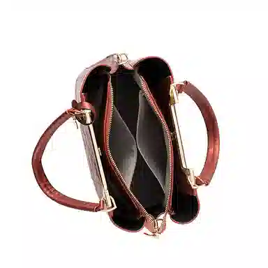 维尼奥 新中式提花刺绣国风时尚百搭气质精致 合成革 单肩斜挎手提包 女款 红色