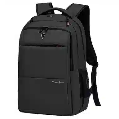 维多利亚旅行者 大容量笔记本电脑轻便商务时尚简约休闲户外通勤出行出差减负耐用日常纯色防泼水 尼龙 双肩包 男款 灰色/黑色