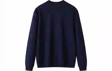 恒源祥 厚款半高领纯羊毛针织毛衣 男款