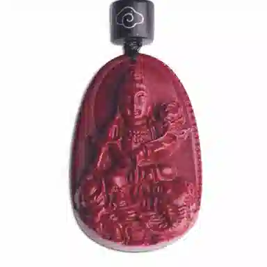 妍韵珠宝 十二生肖本命佛 平安好运吉祥护身符 再造辰砂朱砂 玉石吊坠 男女同款情侣款