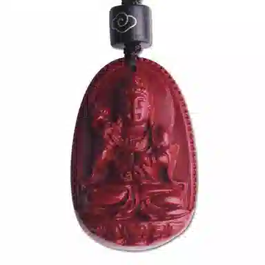 妍韵珠宝 十二生肖本命佛 平安好运吉祥护身符 再造辰砂朱砂 玉石吊坠 男女同款情侣款