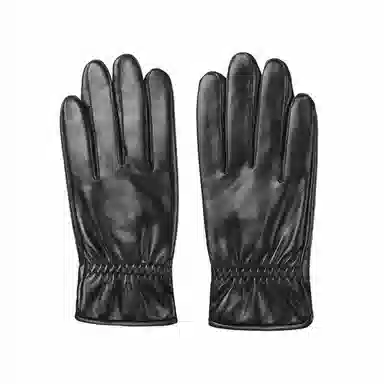 红豆 加绒保暖简约时尚防风防寒户外骑行 绵羊皮 真皮手套 男款