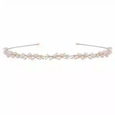 妖娆猫 温柔仙女珍珠头箍 森系百搭头饰 气质法式简约细款外出发饰饰品超仙发卡发夹子 合金 发箍 女款