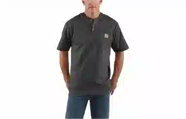 Carhartt K84 LOOSE FIT HEAVYWEIGHT SHORT-SLEEVE POCKET HENLEY T-SHIRT LogoT