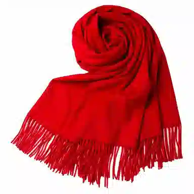 红豆 简约时尚保暖 山羊绒 绒线围巾 女款