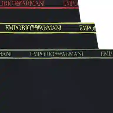 Emporio Armani Logo Boxer Briefs 3-Pack Black