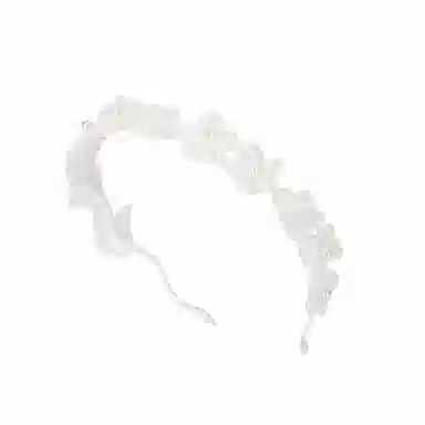 妖娆猫 甜美小香风白色仿珍珠花朵发饰森系少女超仙头饰高级感百搭压发头箍 合金 发箍 女款