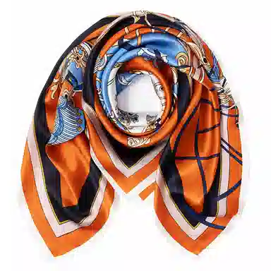 上海故事 加大真丝大方巾 桑蚕丝 丝巾 女款 温婉花意