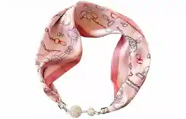 优幽兰 韩版高级感小香风优雅磁吸扣小众精致时尚百搭简约个性气质轻奢春秋护颈小领巾搭衬衫 丝巾 女款