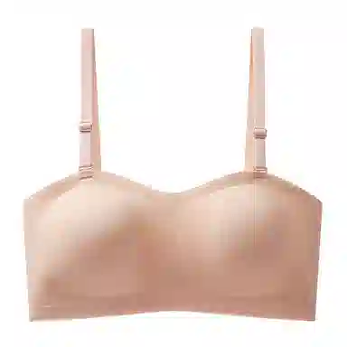 二三二三 纯色肩带可拆卸无痕舒适透气聚拢收副乳防走光防滑防凸点防下垂无钢圈美背隐形文胸 女款 礼盒装