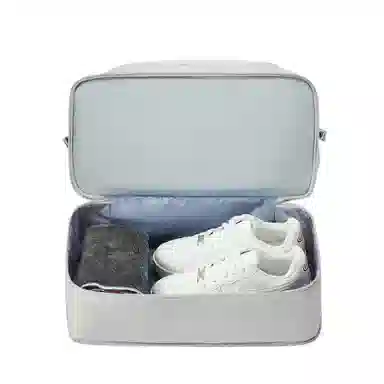 真维斯 时尚大容量多功能百搭高颜值短途旅游出差收纳可扩容 织物 旅行包健身包单肩包手提斜挎包 大号 男女同款 米色/米白