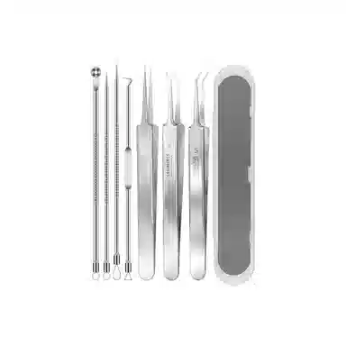 娇雪菲 超细尖头挑挤痘粉刺针去黑头清刮闭口美体工具 套装