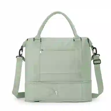 真维斯 时尚大容量多功能百搭高颜值短途旅游出差收纳可扩容 织物 旅行包健身包单肩包手提斜挎包 大号 男女同款 米色/米白