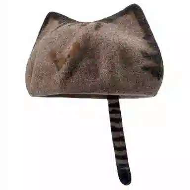 优莲茵 日系可爱猫耳朵时尚显脸小减龄可爱保暖画家帽 羊毛 贝雷帽 女款