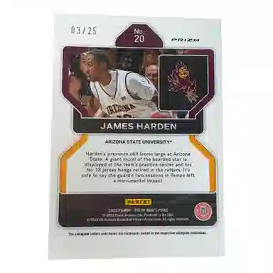PANINI 2022Prizm Draft Picks James Harden mojo 325