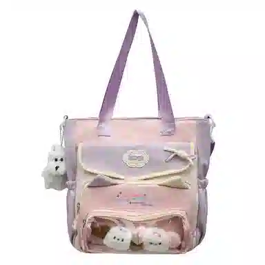 垣途者 日系可爱拎书袋百搭大容量学生书包 尼龙 手提单肩斜挎包 女款 多色