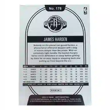 PANINI 2020-21Hoops James Harden 75762525