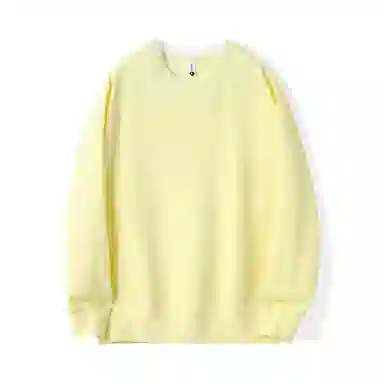重磅基础 宽松圆领休闲通勤长袖卫衣 男女同款 柠檬黄
