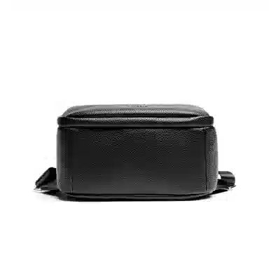 木林森 休闲简约学生书包韩版轻便实用上班通勤背包 聚氨酯 双肩包 常规 男女同款情侣款 黑色