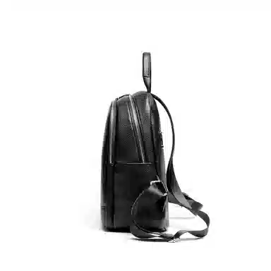 木林森 休闲简约学生书包韩版轻便实用上班通勤背包 聚氨酯 双肩包 常规 男女同款情侣款 黑色