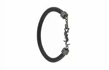 Saint Laurent YSL Logo Leather Bracelet