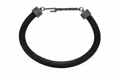 Saint Laurent YSL Logo Leather Bracelet