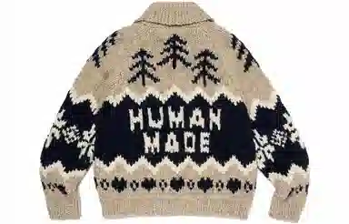 HUMAN MADE FW23 Polar Bear Zip Sweater