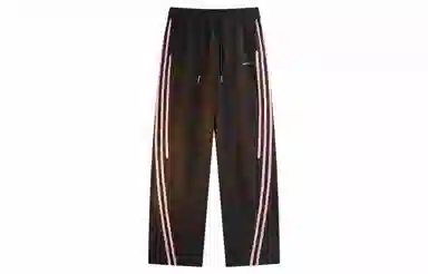 王者荣耀 鲁班七号星空梦想款美式学院风侧边条纹字母复古街头潮流运动宽松阔腿直筒户外简约休闲裤 男女同款