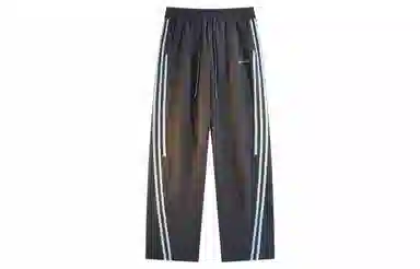 王者荣耀 鲁班七号星空梦想款美式学院风侧边条纹字母复古街头潮流运动宽松阔腿直筒户外简约休闲裤 男女同款